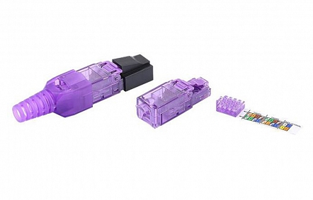 Hyperline PLUD-8P8C-S-C6-VL Разъем RJ-45 (8P8C)