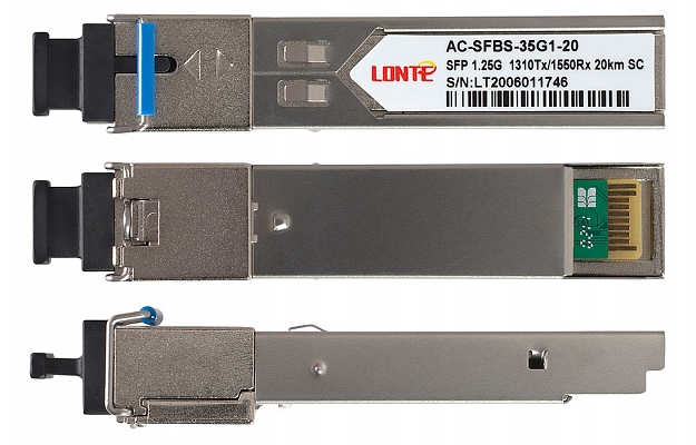 SFP WDM 1.25G Tx1310/Rx1550 20km SC DDM Fiber Optic Transceiver внешний вид 3