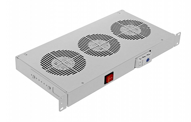 Вентиляторный модуль , 3 вентилятора с термореле без шнура питания ВМ-3-19"-Т ССД внешний вид 1