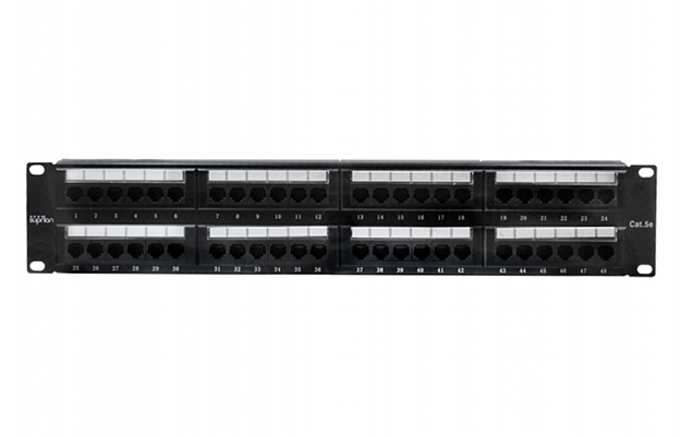 10-0405 SUPRLAN Патч-панель 19", 48хRJ-45, UTP, Cat.5e, 2U внешний вид 3