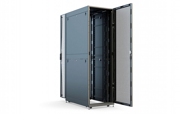 CCD ShT-NP-SCD-42U-800-1000-P2P 19", 42U (800x1000) Floor Mount Data Center Telecommunication Cabinet (, Perforated Front Door, Double Perforated Rear Door, RAL9005 внешний вид 2