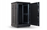CCD ShT-NP-M-18U-600-600-M-Ch 19", 18U (600x600) Floor Mount Telecommunication Cabinet , Metal Front Door, Black внешний вид 4