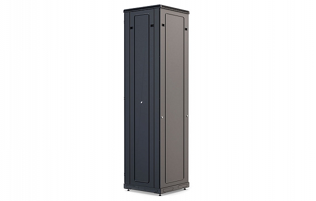 CCD ShT-NP-M-47U-600-1000-M-Ch  19", 47U (600x1000) Floor Mount Telecommunication Cabinet, Metal Front Door, Black внешний вид 6