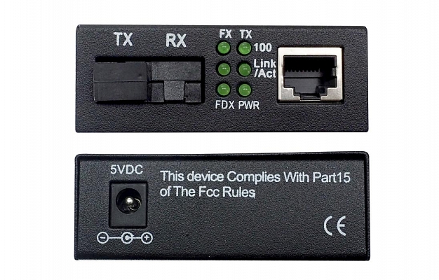 100M, Tx1550/Rx1310 20km, RJ45 SC Media Converter внешний вид 5