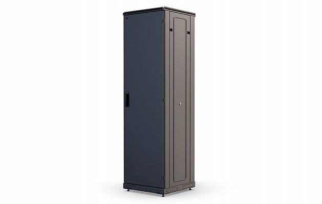 CCD ShT-NP-M-42U-800-1000-M-Ch  19", 42U (800x1000) Floor Mount Telecommunication Cabinet, Metal Front Door, Black внешний вид 1