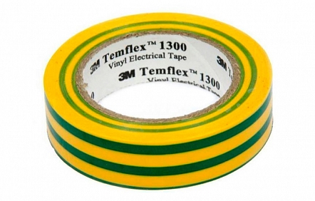 Temflex 1300 Лента изоляционная желт-зел 19мм 20м