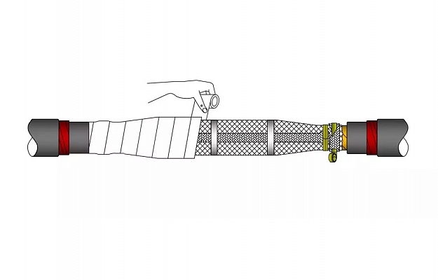 ИМАГ-Муфта-35-J-1х120-240 - комплект соединительной муфты холодной усадки для 1-жильного кабеля с изоляцией из СПЭ на 35 кВ, 1х120-240 мм2