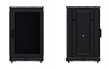 Шкаф телекоммуникационный напольный 19",18U(600x800), ШТ-НП-М-18U-600-800-П-Ч, передняя дверь перфорация, черный ССД внешний вид 3