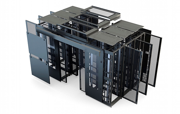 CCD ShT-NP-SCD-D-45U-900-1200  Sliding Doors for Corridor-Type Systems (for 19”, 45U (900x1200) Data Telecommunication Cabinets, RAL9005) внешний вид 1