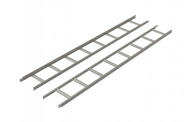 Hyperline LMT-LTS-500-80-2700-1,2-SV-SZ Лоток лестничный 500x80x2700x1,2 мм внешний вид 2