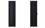 Шкаф телекоммуникационный напольный 19", 47U (800x800), ШТ-НП-М-47U-800-800-C-Ч, передняя дверь стекло, черный ССД внешний вид 3