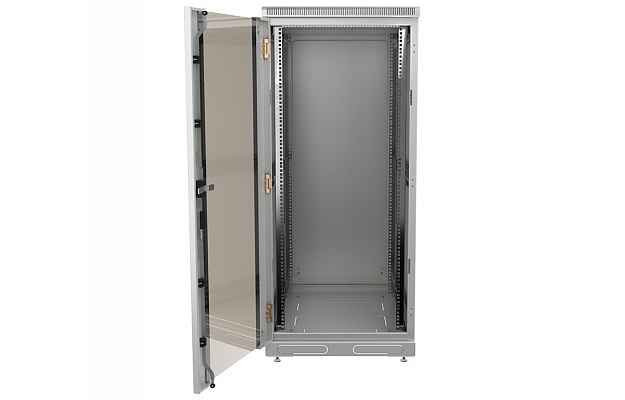 CCD ShT-NP-33U-600-1000-S  19", 33U (600x1000) Floor Mount Telecommunication Cabinet, Glass Front Door внешний вид 2