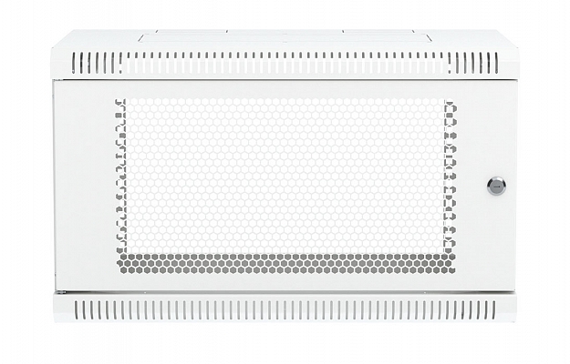 Шкаф телекоммуникационный настенный разборный 19”,6U(600x450), ШТ-НСр-6U-600-450-П дверь перфорированная ССД внешний вид 2