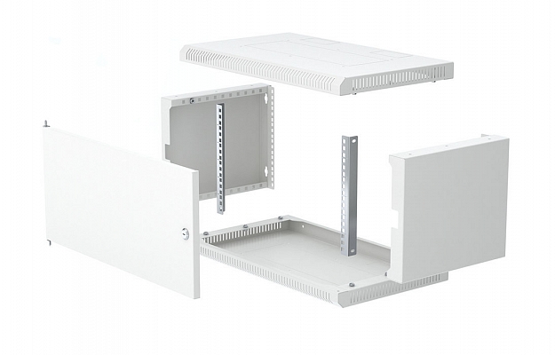 CCD ShT-NSr-6U-600-550-M  19", 6U (600x550) Wall Mount Dismountable Telecommunication Cabinet, Metal Door внешний вид 9