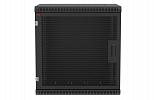 Шкаф телекоммуникационный настенный разборный черный 19”,12U(600x650), ШТ-НСр-12U-600-650-П-Ч дверь перфорированная ССД внешний вид 2