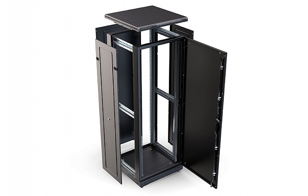 CCD ShT-NP-M-33U-600-1000-M-Ch  19", 33U (600x1000) Floor Mount Telecommunication Cabinet, Metal Front Door, Black внешний вид 2