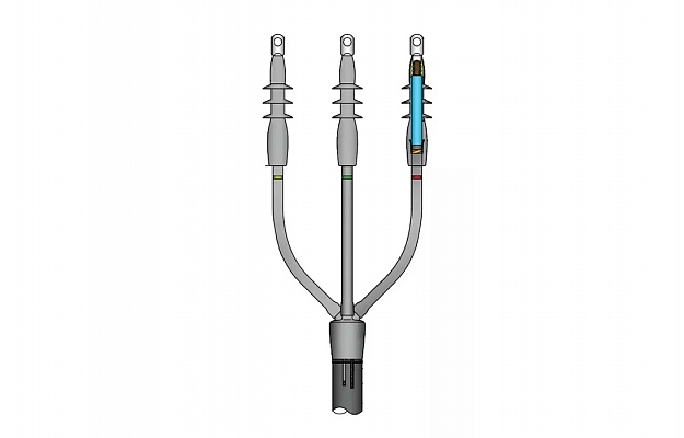Комплект конц. муфты хол. усадки внеш.уст. для 3-жил. кабеля с изоляцией из СПЭ на 6/10 кВ, 3х50-70 мм2 внешний вид 1
