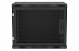 Шкаф телекоммуникационный настенный разборный черный 19”,9U(600x650), ШТ-НСр-9U-600-650-П-Ч дверь перфорированная ССД внешний вид 2