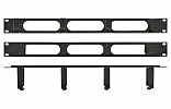 Органайзер кабельный горизонтальный с окнами 4 кольца 1U ОКО-19"-1U. цвет черный ССД внешний вид 4