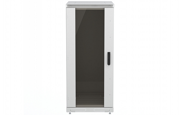 Шкаф телекоммуникационный напольный 19",27U(600x1000), ШТ-НП-27U-600-1000-С, передняя дверь стекло ССД внешний вид 4