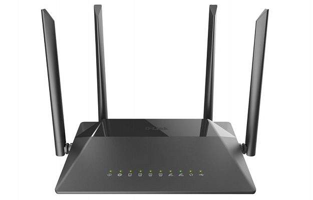 D-Link DIR-825 (DIR-825/RU) AC1200 10/100/1000BASE-TX/4G Wi-Fi Router, Black внешний вид 1