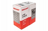01-0045 Кабель витая пара U/UTP, CAT 5e, PE, 4PR, 24AWG, OUTDOOR, SOLID, черный, 305м, REXANT внешний вид 2