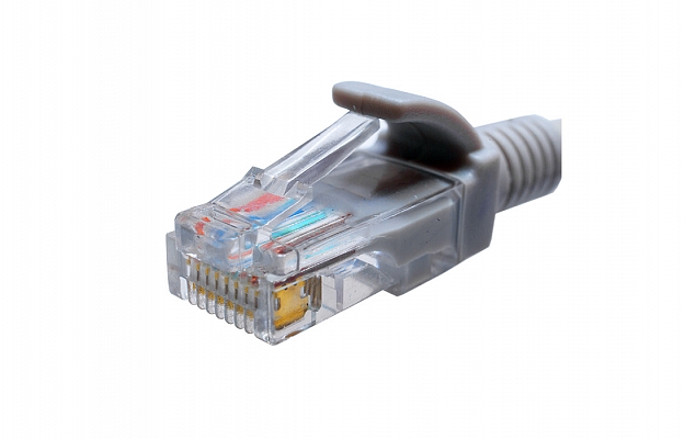 10-0142 SUPRLAN Патч-корд UTP 5e 4x2 26AWG (7x0.16mm) Cu LSZH серый 1м внешний вид 3
