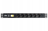 PH21-6D3 ITK Power Distribution Unit, 6 German Type Outlets, 10A Circuit Breaker, 1U, No Cord, C14 Inlet, Black внешний вид 2