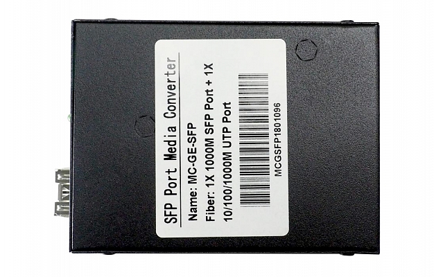 Медиаконвертер 10/100/1000-Base-T / 1000Base-FX с SFP-портом внешний вид 3