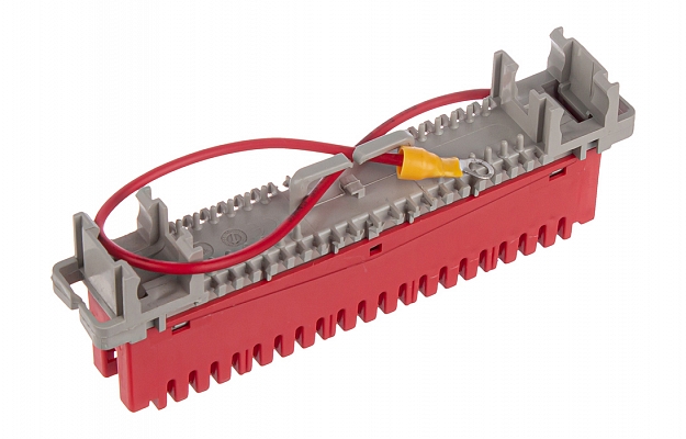 Плинт заземления универсальный ПВТ 10 пар, красный внешний вид 4