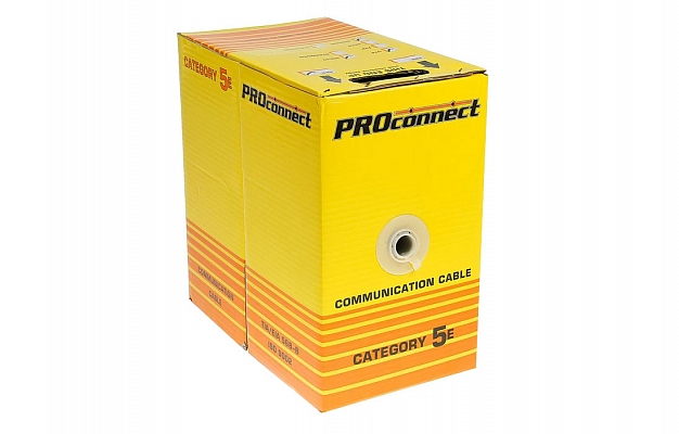 01-0052 Кабель витая пара PROconnect UTP 4PR 24AWG, CAT5e (бухта 305 м)