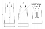 Фундамент для светофоров с наклонной лестницей и двумя трансф. ящиками ФС 110х70 15378-00-00 внешний вид 2