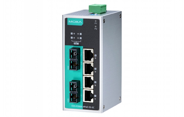 Moxa EDS-P206A-4PoE-S-SC-T Switch внешний вид 3