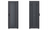 Шкаф телекоммуникационный напольный 19", 33U(800x800), ШТ-НП-М-33U-800-800-С-Ч, передняя дверь стекло, черный ССД внешний вид 3