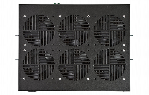 Вентиляторный модуль , 6 вентилятора с термодатчиком 35С ВМ-6-19"-Ч черный ССД внешний вид 3