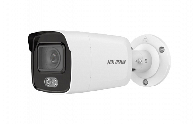 DS-2CD2047G2-LU(C)(4mm) 4Мп улич.цилин. IP ColorVu с LED до 40м,AcuSense, 1/1.8"CMOS; 4мм; уг.обз. 94°, встр.микрофон