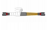 ИМАГ-Муфта-35-J-3х50-95 - комплект соединительной муфты холодной усадки для 3-жильного кабеля с изоляцией из СПЭ на 35 кВ, 3х50-95 мм2 внешний вид 1