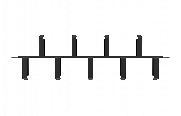 Органайзер кабельный горизонтальный двусторонний 19"  ОКГД-19"-1U внешний вид 3