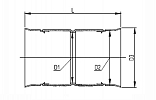 015090 Муфта для двустенных труб, d=90мм (121990) внешний вид 2
