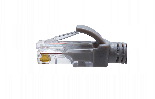 10-0142 SUPRLAN Патч-корд UTP 5e 4x2 26AWG (7x0.16mm) Cu LSZH серый 1м внешний вид 2