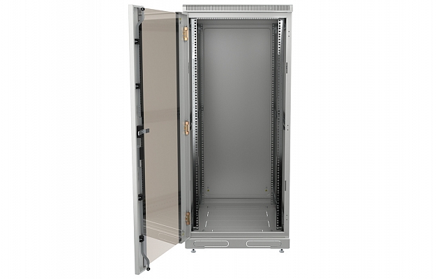 CCD ShT-NP-27U-600-1000-S  19", 27U (600x1000) Floor Mount Telecommunication Cabinet, Glass Front Door внешний вид 2