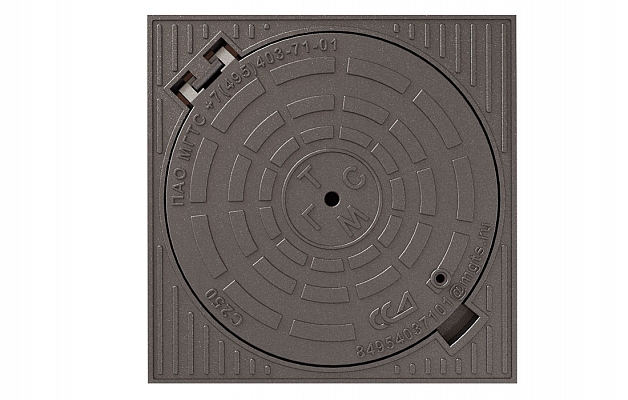Люк квадратный МГТС ВЧШГ тип Т "С-250" (ГТС) 2.7.8-60 (ОУЭ-КВ-В125-С250) внешний вид 2