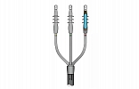 ИМАГ-Муфта-6/10-TI-3х95-150 - комплект концевой муфты холодной усадки внутренней установки для 3-жил. кабеля с изоляцией из СПЭ на 6/10 кВ, 3х95-150 мм2 внешний вид 1