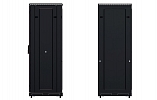Шкаф телекоммуникационный напольный 19", 27U(800x800), ШТ-НП-М-27U-800-800-П-Ч, передняя дверь перфорация, черный ССД внешний вид 5