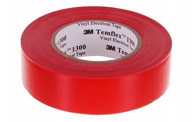 7100080341 Temflex 1300, красная, универсальная изоляционная лента, 19мм х 20м х 0,13мм