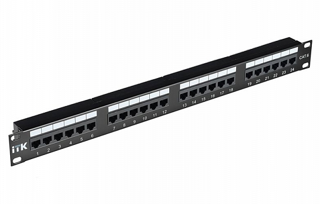 PP24-1UC6U-D05 ITK 1U 6 Category UTP Patch Panel, 24 Ports (Dual) внешний вид 1