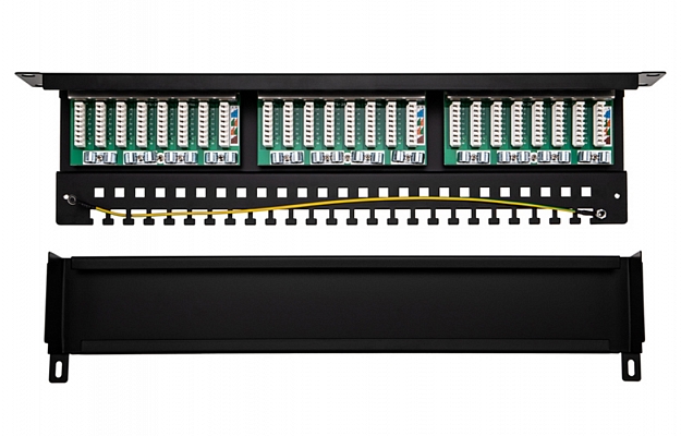 02-0041 REXANT PRO Патч-панель 19", 1U, 24 порта, STP, RJ-45, CAT 5e внешний вид 2