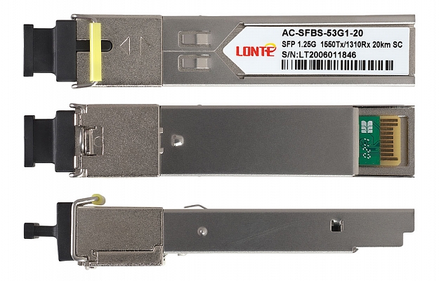 SFP WDM 1.25G Tx1550/Rx1310 20km SC DDM внешний вид 3