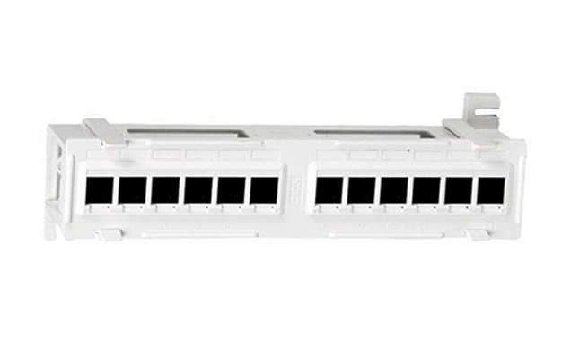 15379 Hyperline PPW-12-8P8C-C5e Патч-панель настенная, 12 портов RJ-45(8P8C), категория 5е, с подставкой внешний вид 1