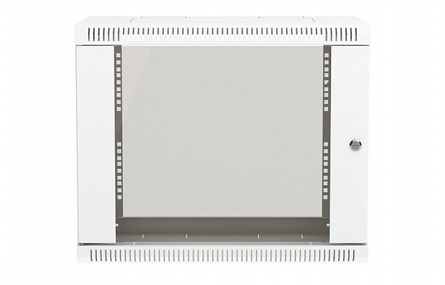 Шкаф телекоммуникационный настенный разборный 19”,9U(600x350), ШТ-НСр-9U-600-350-С дверь стекло ССД внешний вид 2
